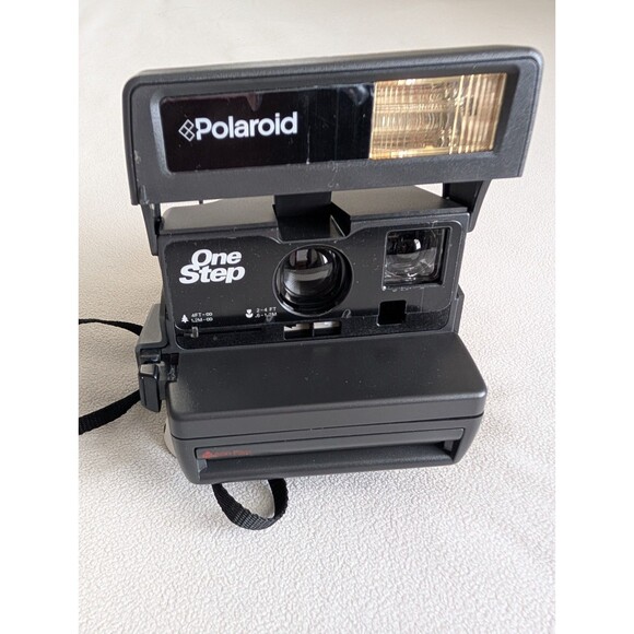 Vintage Polaroid One Step Close Up 600 Film Instant Camera Black Flash With Bag - Picture 1 of 7